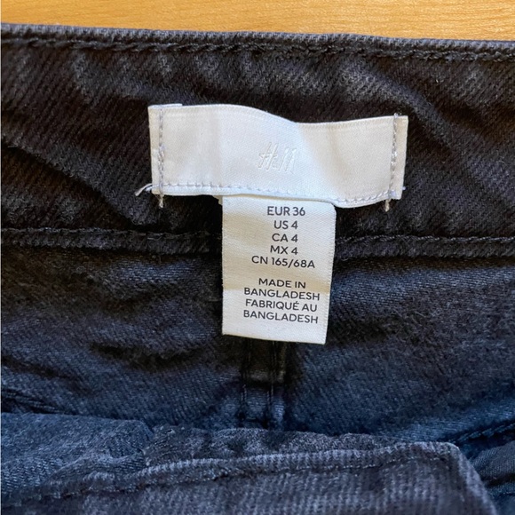 Black Denim Shorts - Picture 3 of 4